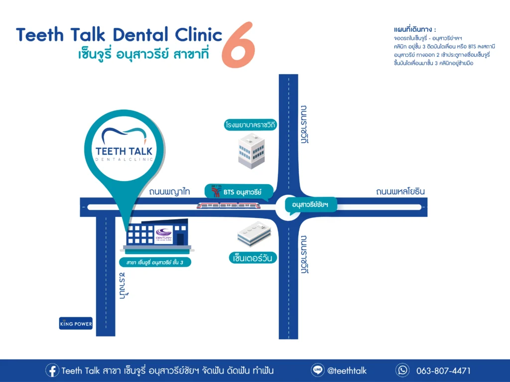 คลินิกทันตกรรม Teeth Talk Dental Clinic สาขา เซ็นจูรี่ อนุเสาวรีย์ชัยฯ
