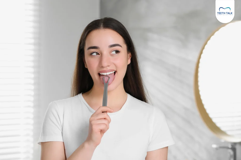 ขั้นตอนการแปรงลิ้น