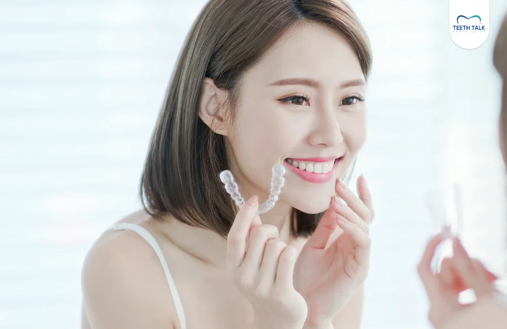 จัดฟันใสสำหรับคนทำวีเนียร์ ที่ TEETH TALK DENTAL CLINIC
